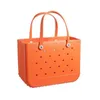 NEW Storage Bags Large Captity Beach Color Summer Imitation Silicone Basket Creative Portable Women Totes Bag EE