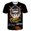 Summer Mens BVB camiseta Dortmund Tee Club Top Top Ropa 3D Calle Hip Hop Forme O-Cuello Camisa deportiva de gran tamaño