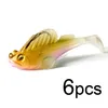 6pcslot pesca isca macia baixo de água doce Dark Sleeper Swimbaits pesca pique iscas bass shad para truta poleiro 220523