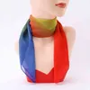 Marque plaine mousseline de soie foulard en soie été femmes cheveux cou carré foulards bureau femme impression foulard châle bandana foulard