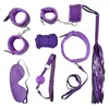 10 pièces ensemble de Lingerie Sexy en cuir PU bdsm Bondage ensemble menottes menottes fouet corde bandeau jouets érotiques pour les Couples 2104176857580