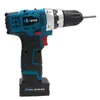 Mini Electric Screwdriver Drill Cordless 2 Batterier 25V Drilling EU Plug Plastic Box Two Speed ​​Power Tool Borrbitar Y200323