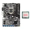 اللوحة الأم ETH MONING MOMIE 12 PCIE إلى USB3.0 محول G620 CPU LGA1155 MSATA DDR3 B75