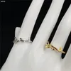 Bonnes de fiançailles pour femme Lettre de femme en or concepteur pour hommes adorent Ring 925 Silver Luxury Jewelry Womens Party Hip Hop L Ring7906326