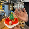 Starbucks 2020 Świąteczny transport upominkowy Modelowanie trójwymiarowe piernikowa Coaster Podwójny szklany szklany filiżanka kawy