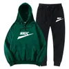 Män Tracksuit Sets Hoodie + Byxor 2022 Vår Vinter Märke Logo Casual Fleece Sportkläder Sweatshirt Set Män Kläder