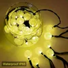 Solar LED String Crystal Ball Lamp Solar Power M M M ARCHACT LIGHTING SLINGERS GARDEN