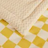 Blankets Super Soft Warm Blanket Thermal Three-Layer Weighted Quilting Plaid Plush Bedspread Throw Fleece Bedcover Winter BlanketBlankets