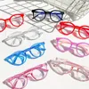 النظارات الشمسية 1pc ألوان متعددة مضادات الأزرق ، إطار ، إطار نظارات العين ، نظارات العين الشفافة التي تمنع نظارات الكمبيوتر الآلية للأطفال