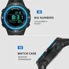Sport Klockor Vattentät LED Back Back Light Alarm Clock Week Display Stopwatch Wristwatches Digital Watch för män