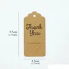 Bedankt Kraft Paper Cards Pretty Design Printing Fower Necklace Earring Haarspeldbroche Handgemaakte sieradenverpakking