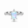 Fashion Luxury Moonstone Wedding Ring per le donne Opal Rings Trend Elegant Engagement Jewelry Rings