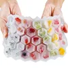 37 Grid Honeycomb Ice Lattice Creative Silicone Glass Tools Honeycombs Silica Gel Ice Block Mold T9I001930