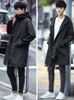 Men's Trench Coats Big Size 6XL 7XL 8XL Spring Autumn Long Coat Men Fashion Hooded Windbreaker Black Overcoat Casual Jackets 2022