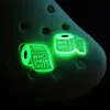 MOQ 50PCS Avocado Plant series Forma della bocca Ciondoli per scarpe coccodrillo luminoso fibbie che si illuminano al buio Accessori per decorazioni per scarpe fluorescente pulsante zoccolo fit sandali bambino