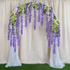 Wisteria Glicynia – fleurs artificielles, décoration de jardin extérieur, vigne suspendue pour décoration de mariage à domicile, fausses plantes de 45 pouces