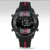 KT716 Popularny gorący sprzedaż kwarcowych zegarków męskich wielofunkcyjnych 50m wodoodpornych swobodnych sportów Dual Ruch Luminous Electronic Watch
