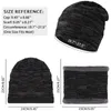 Beretten plaid mannen winter hoed sjaal set warme gebreide schedel dop nek warmer met dikke fleece gevoerde beanie caps voor damesberetten