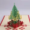 Biglietti d'auguri di Natale ecologici Carta regalo pop-up fatta a mano in 3D Invito alle vacanze di festa di Natale DH985
