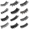 15 25mm 3D Faux Mink Hair Cross False Eyelashes 5 10 Par Long Eye Lashes Handgjorda tjocka smink Beauty Extension Tools 220524