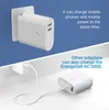 2 in 1 5000mAh Power Bank PSE ETL Certified USB Wall Charger Adapters 5V 2.1A/2.4A Cell Phone Fast Charger Set For Home/Office/Travel