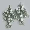 Simulation de guirlandes de fleurs décoratives de 22 vignes de roses françaises fleur artificielle de Noël pour la décoration de la maison de mariage guirlande arche DI