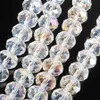 WOJIAER – petites perles en cristal blanc scintillant à facettes, 5x8mm, amples, pour la fabrication de bijoux, Bracelets, accessoires BA304