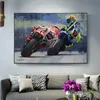 Wall Art Decor abstrait huile imprime affiche moto toile peinture affiches imprimer mur Art photo pour salon décoration de la maison Cuadros