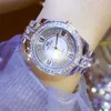 Bilek saatleri bling watch women kadınlar lüks Avusturya kristal bilezik altın shinning diomand rhinestone bileklik bilezik saatleri bilek saat