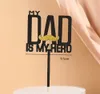 Factory Party Decoration Father's Day Cupcake Toppers Happy Cake Topper for Dessert Picks KD1