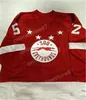 NIK1 Vintage SOO Greyhounds Jeux Jerseys Jack Kopacka Blanc Rouge Custom N'importe quel numéro et Nom Jersey de hockey