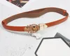 Belts Luxury Design Women Plain Genuine Leather Slim Belt Ladies Adjustable Hook Buckle Waist Strap Cowhide Jeans CintureBelts