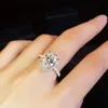 Hochzeit Ringe 2022 Bands Ewigkeit Für Frauen Klassische Runde Champagner CZ Braut Verlobung Party Luxus Schmuck Ly Rita22