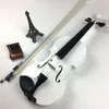 Violino de madeira sólida preto e branco tocando violino 4/4 3/4 1/2 gama completa de instrumentos de cordas