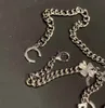 2022 Collier pendentif à breloque de qualité supérieure avec diamant et plaqué noir pour femmes, bijoux de fiançailles, cadeau avec tampon de boîte PS7691