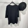Мужские футболки Оригинальная летняя мода темно-черная нерегулярная шва свободных персонализированных футболок, дизайнерский топ Хараджуку