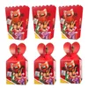 Geschenkwikkeling 6/24 stks draaien Red Theme Party Supplies Candy Boxes Favor Baby Shower Accessoire Kids Girls Boys Birthday DecorationGift