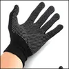 1 Pair Heat Resistant Protective Glove Hair Styling For Curling Straight Flat Iron Work Gloves Safety High Quality Drop Delivery 2021 Other