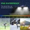 Solar Spot Lights Outdoor Double Head 32 Diods Motion Czujnik Zimna biała oświetlenie ściany na patio ogrodowe na podwórku