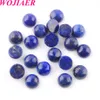 50pcs/lot Natural Gemstone Tigers Eye Amethyst Round Cabochon CAB Focal Flatback Beads For Jewelry 6mm BU812