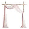 Feestdecoratie 5 meter bruiloft boog drape stof pure chiffon tule gordijn draperende achtergrondbenodigdheden thuis gordijnen ceremonie