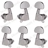 A Set 6 Pcs Sealed Gear Electric Acoustic Guitar Tuning Pegs keys Tuners Machine Heads/ with Big Semicircle Buttons