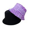 Hats Flower Printed Fisherman Hat Street Sun Visor Retro Fashion Fishing Hat European American Basin Caps Foldable Double-faced Wear 24 Colors