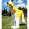 Halloween Gelb Husky Fursuit Furry Maskottchen Kostüm Cartoon Tier Thema Charakter Weihnachten Karneval Party Fantastische Kostüme Erwachsene Größe Outdoor Outfit