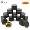 Förvaringslådor BINS 4OZ Luxury Round Black Candle Burkar med lock bulkbehållare Tins Tomlåda för DIY Salves Skin Care Beauty SAM1665567