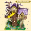 QIYE MOC Cherry Tree House Street View Briques avec des blocs de construction légers Jouets de construction de la ville pour un ami Enfants Cadeaux d'anniversaire 220715