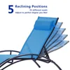 US STOCK 2 pièces ensemble chaises longues en plein air Chaise longue Chaise inclinable pour Patio pelouse plage côté piscine bain de soleil W41928444