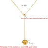 Colares pendentes 316l aço inoxidável moda jóias finas coloras de ouro