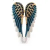 Broche classique ailes d'ange en strass, 3 couleurs, bijoux scintillants, cadeau, broches de styliste en plumes, GC1352, 2021
