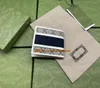 597606 En kaliteli deri iki katlı ophidia cüzdan klasik İtalya Kısa Cüzdan Lüks Tasarımcıları Kartvizit Tutucu Gerçek Deri Para Çantası Hediye Kutusu